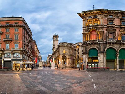 Piazza Mercanti en Milán