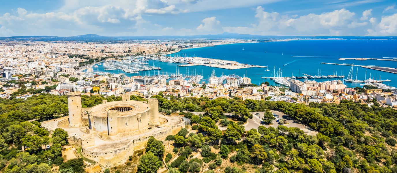 Bellver Castle, a bastion located on the bay of Palma