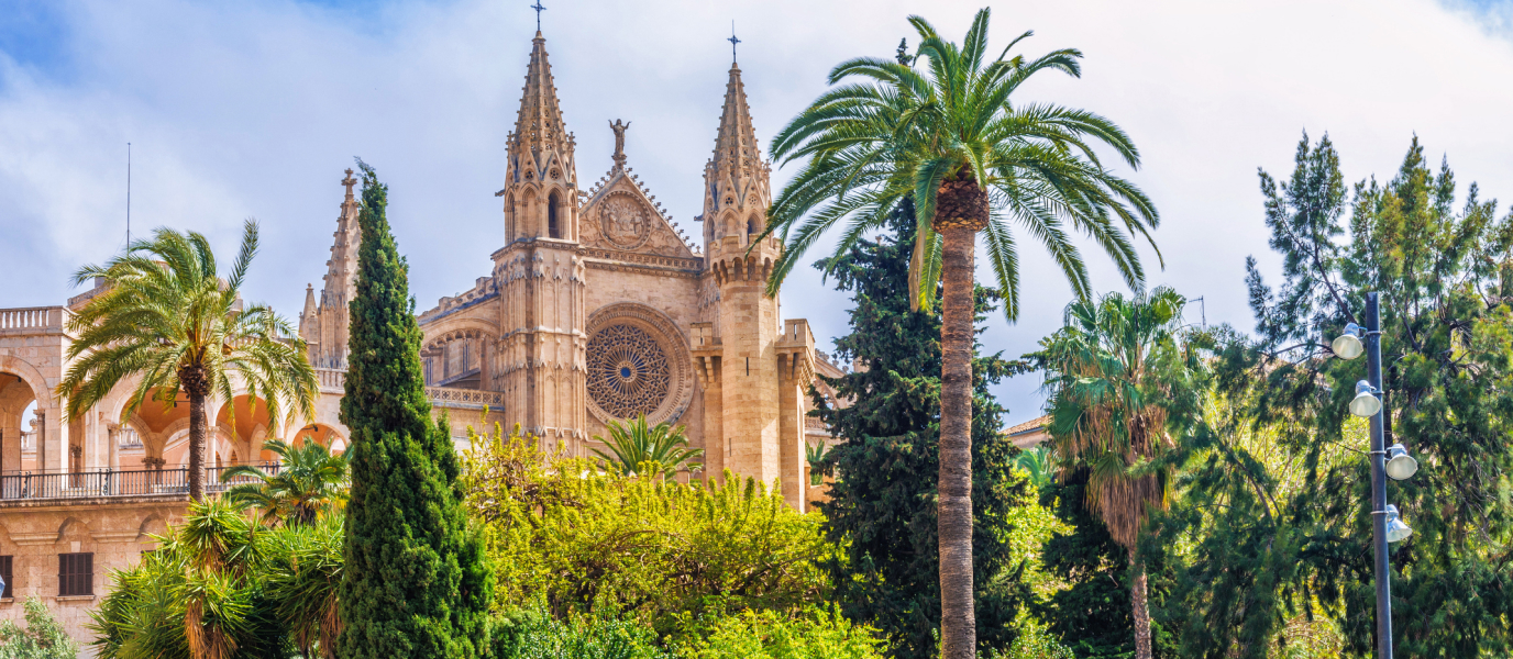 Palma Cathedral, an imposing Gothic temple overlooking the sea