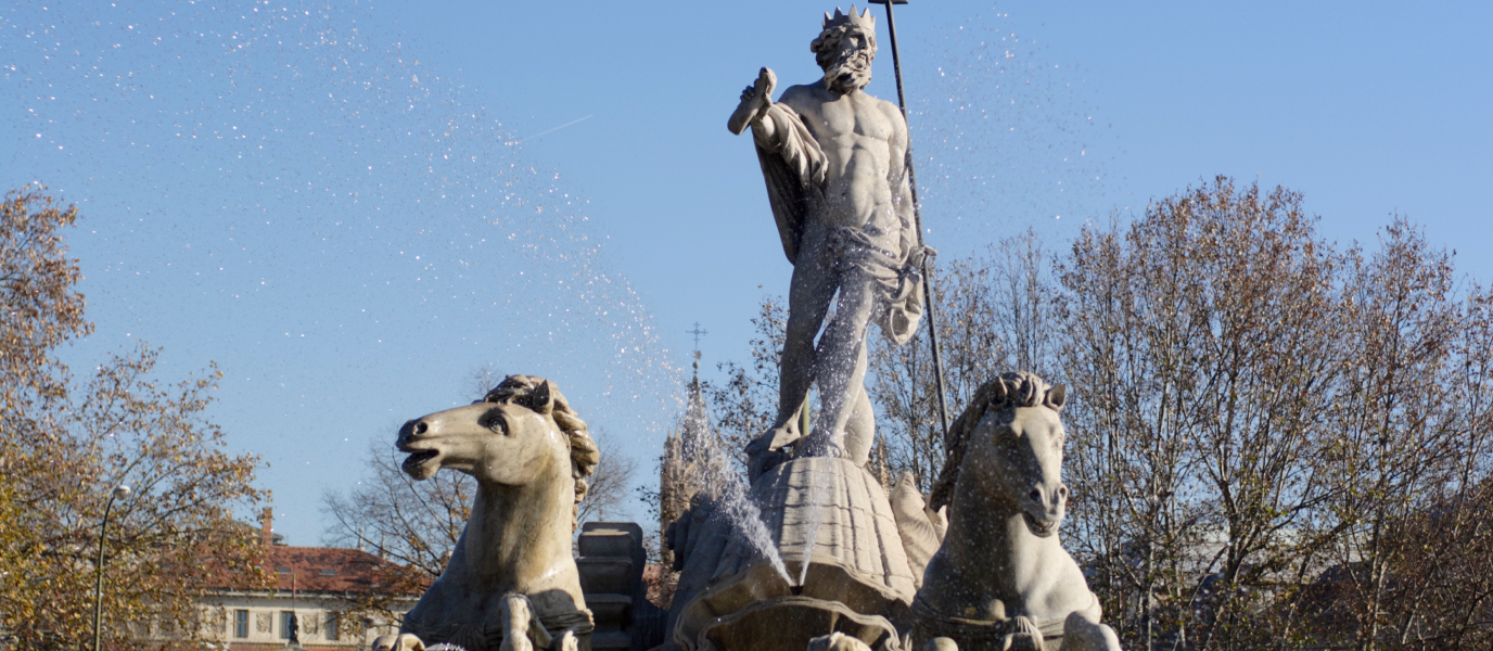 La fuente de Neptuno, un icono colchonero con pasado merengue