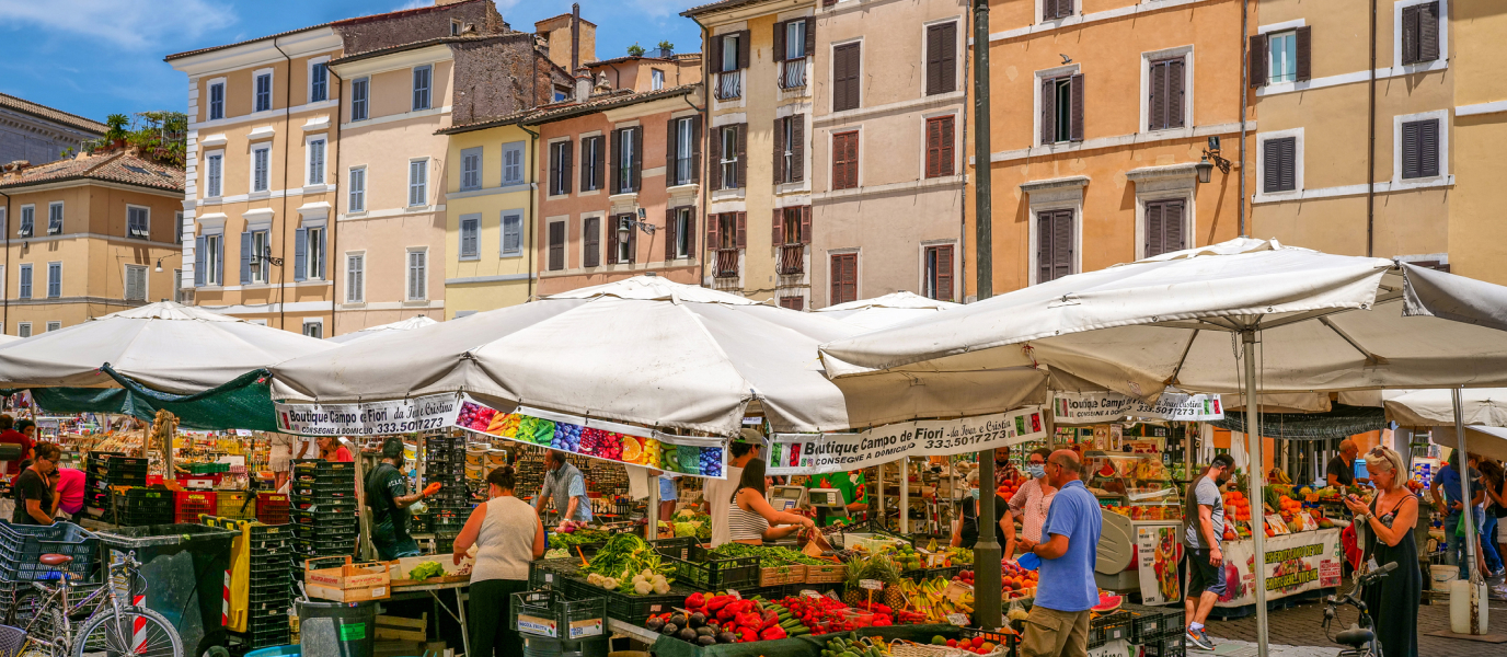 Mercados en Roma, de lo popular a la alta moda