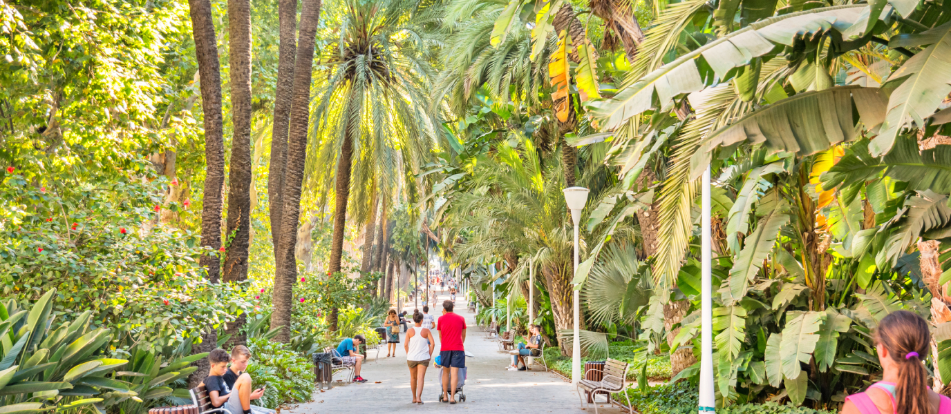 Málaga Park, a green lung full of art