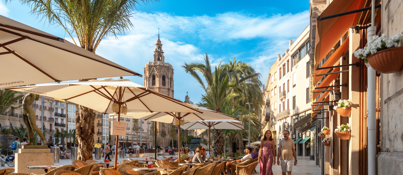 La plaza de la Reina de Valencia, el kilómetro 0 de la ciudad