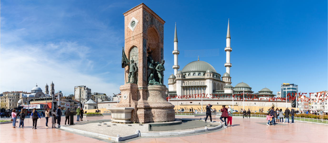 Taksim Square, the heart of Istanbul’s European side.