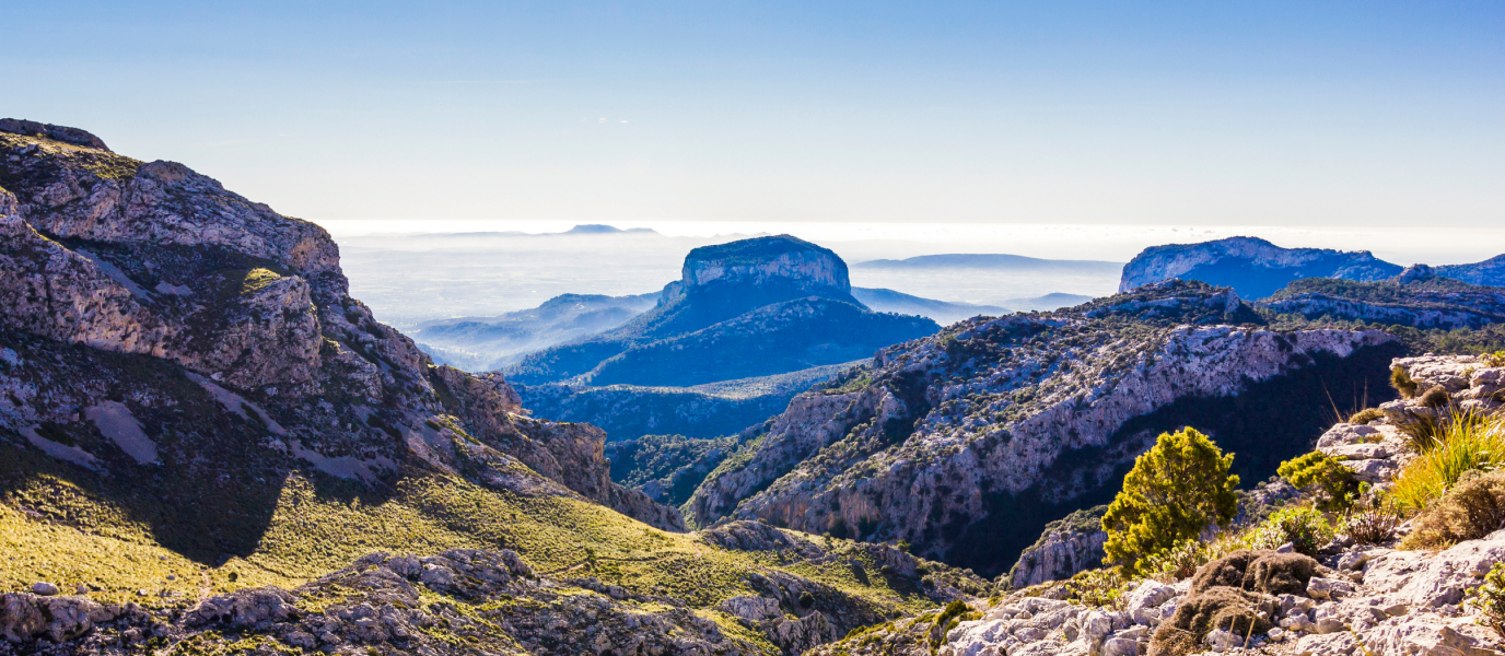 The Tramuntana mountain range, the backbone of Majorca