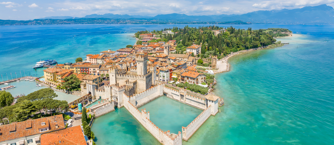 Lake Garda, practically a sea between the Alps and the Padan Plain